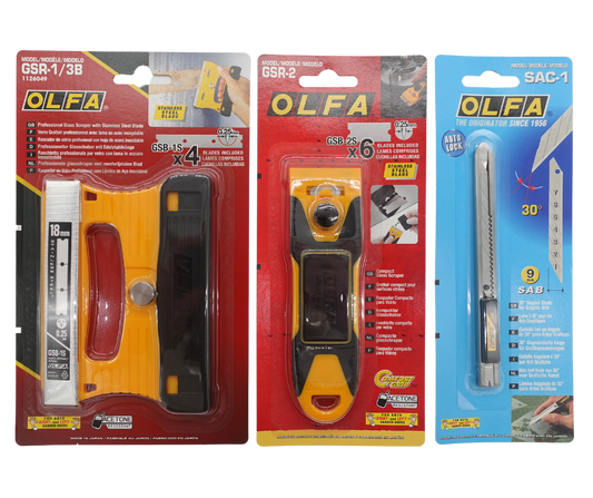 Olfa Knife and Scraper Trio